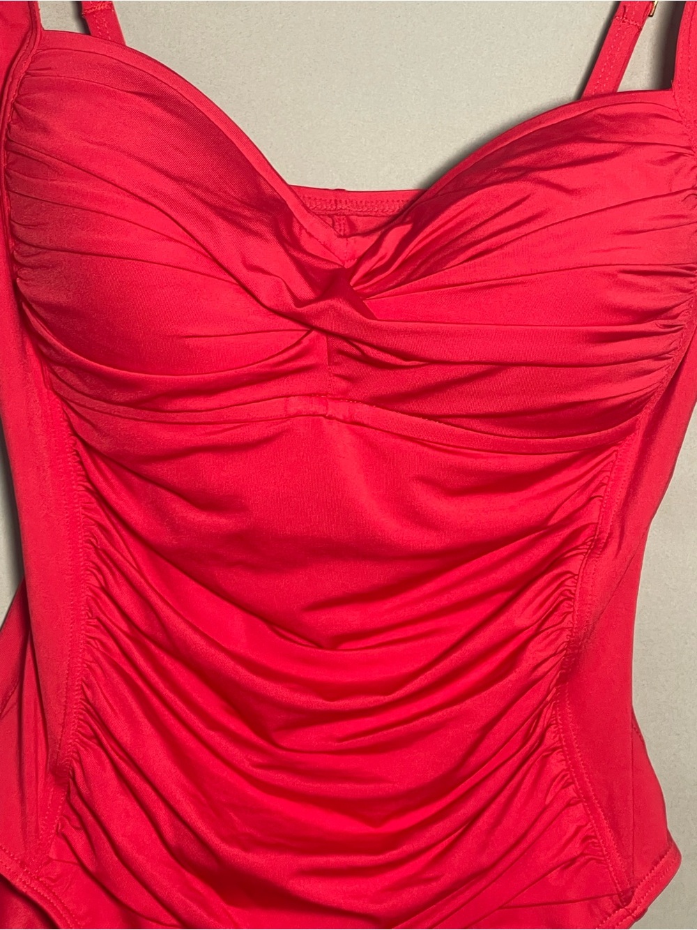 La Blanca Pink Ruched One Piece Swimsuit Size 8 - Picture 2 of 15